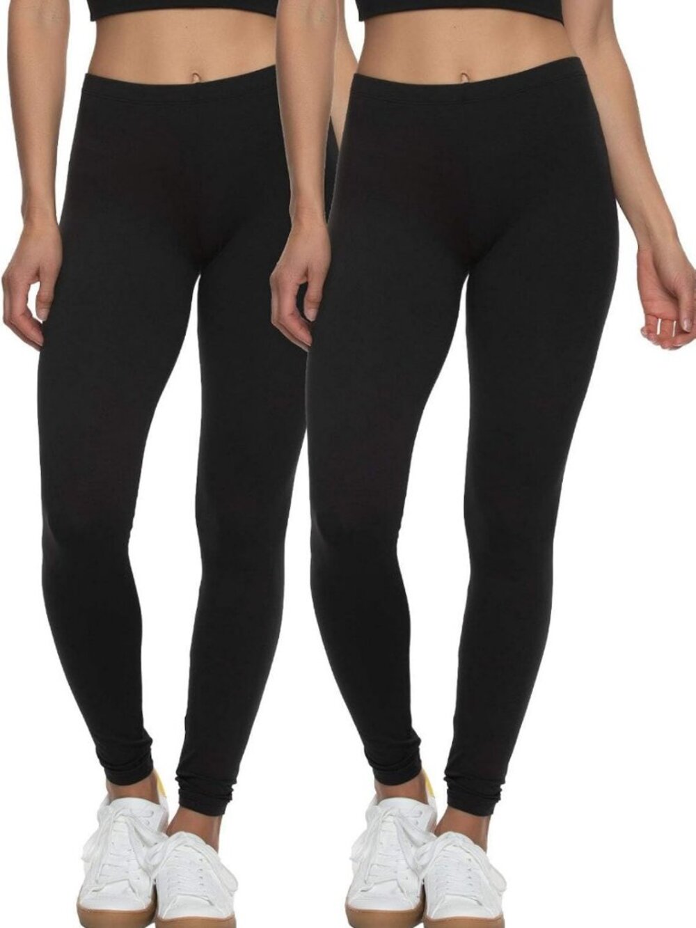 Soft Lightweight Yoga Leggings | Moisture-Wicking | 2-Pack Velvety Comfort